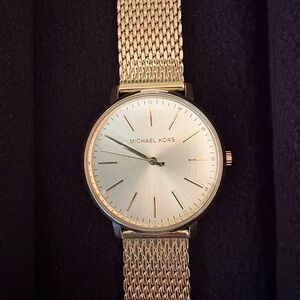 Michael Kors Gold-Tone Mesh Strap Watch